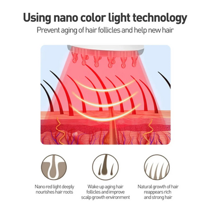 A66I Infrared EMS Radio Frequency Vibration Anti-Dropping Massager Scalp Massage Comb Micro-Current Hair Care Hair Loss